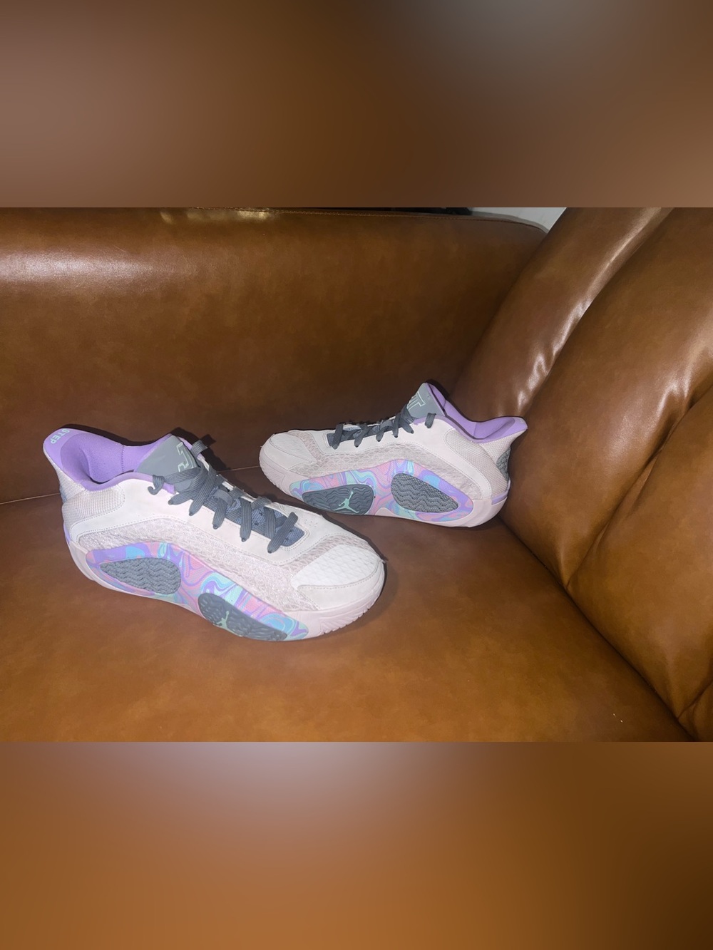 Jordan Tatum 2 basketball shoes in the "Sidewalk Chalk" size 7Y women’s 8.5 - Picture 8 of 12